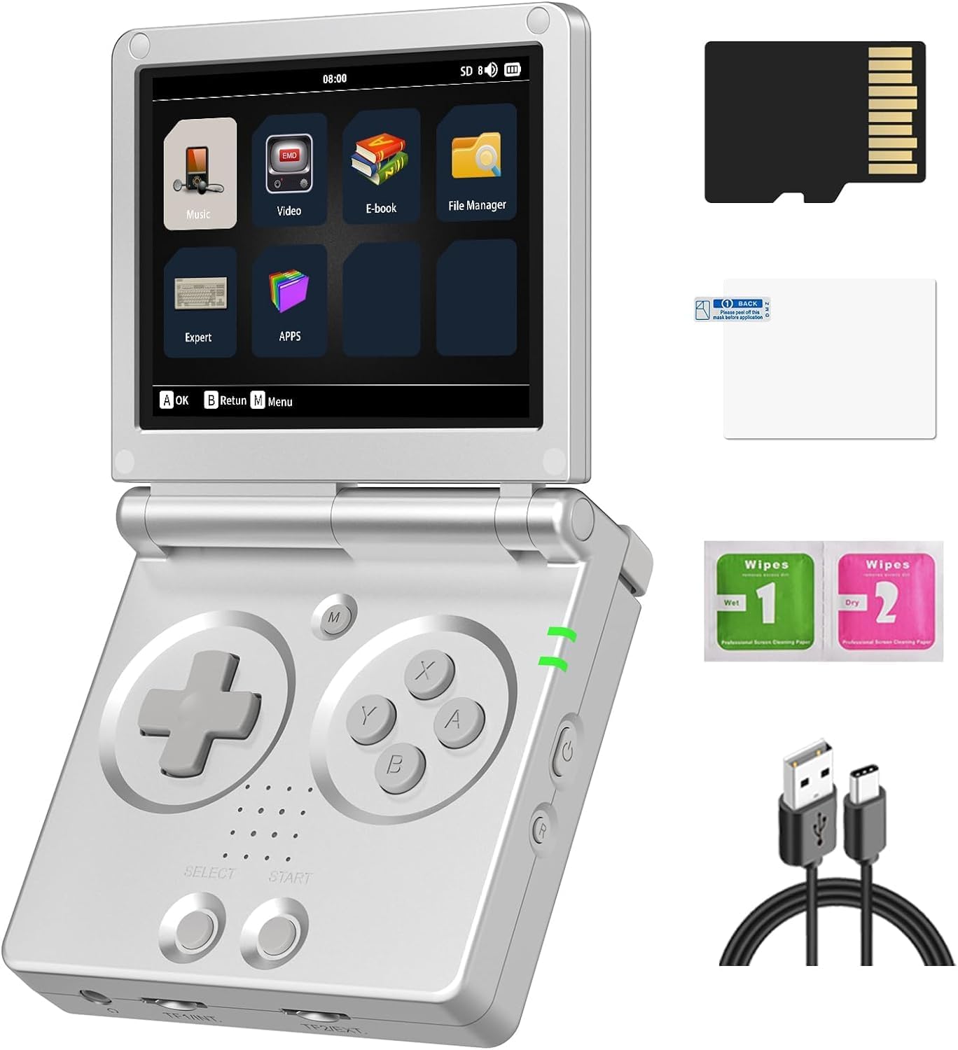 RG35XXSP Retro Handheld Game Console with 64G TF Card & 5532 Games, WiFi Bluetooth & HDMI TV Output