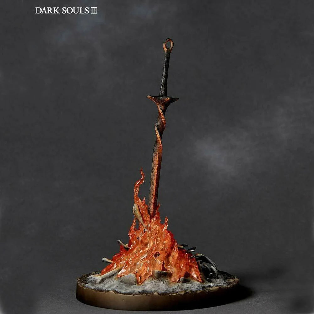Hot Dark Souls III Bonfire Lit Sword Light up 21CM  Classic Anime Game Statue Figure Model Toy Adornment Collection