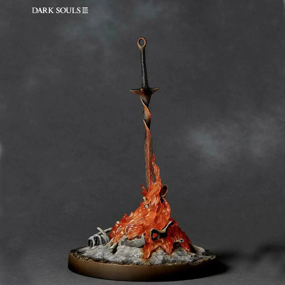Hot Dark Souls III Bonfire Lit Sword Light up 21CM  Classic Anime Game Statue Figure Model Toy Adornment Collection