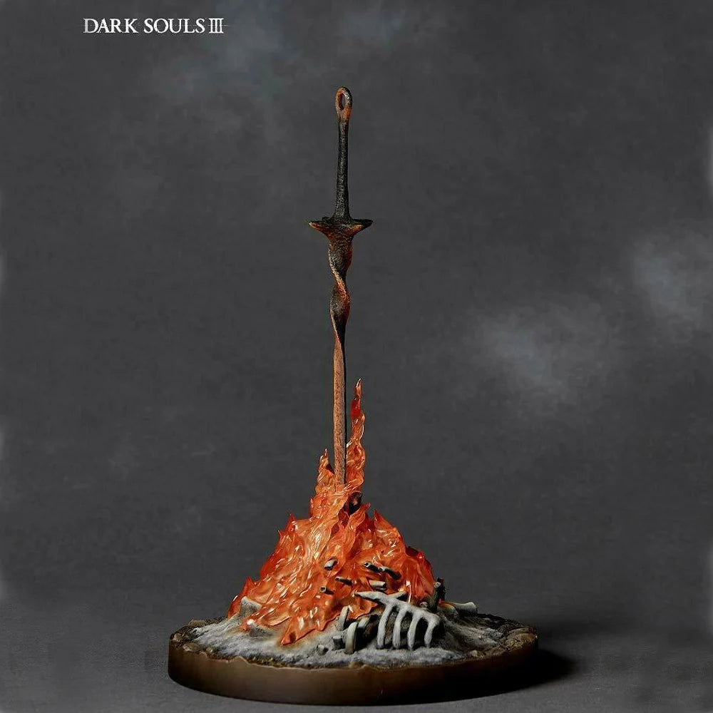 Hot Dark Souls III Bonfire Lit Sword Light up 21CM  Classic Anime Game Statue Figure Model Toy Adornment Collection