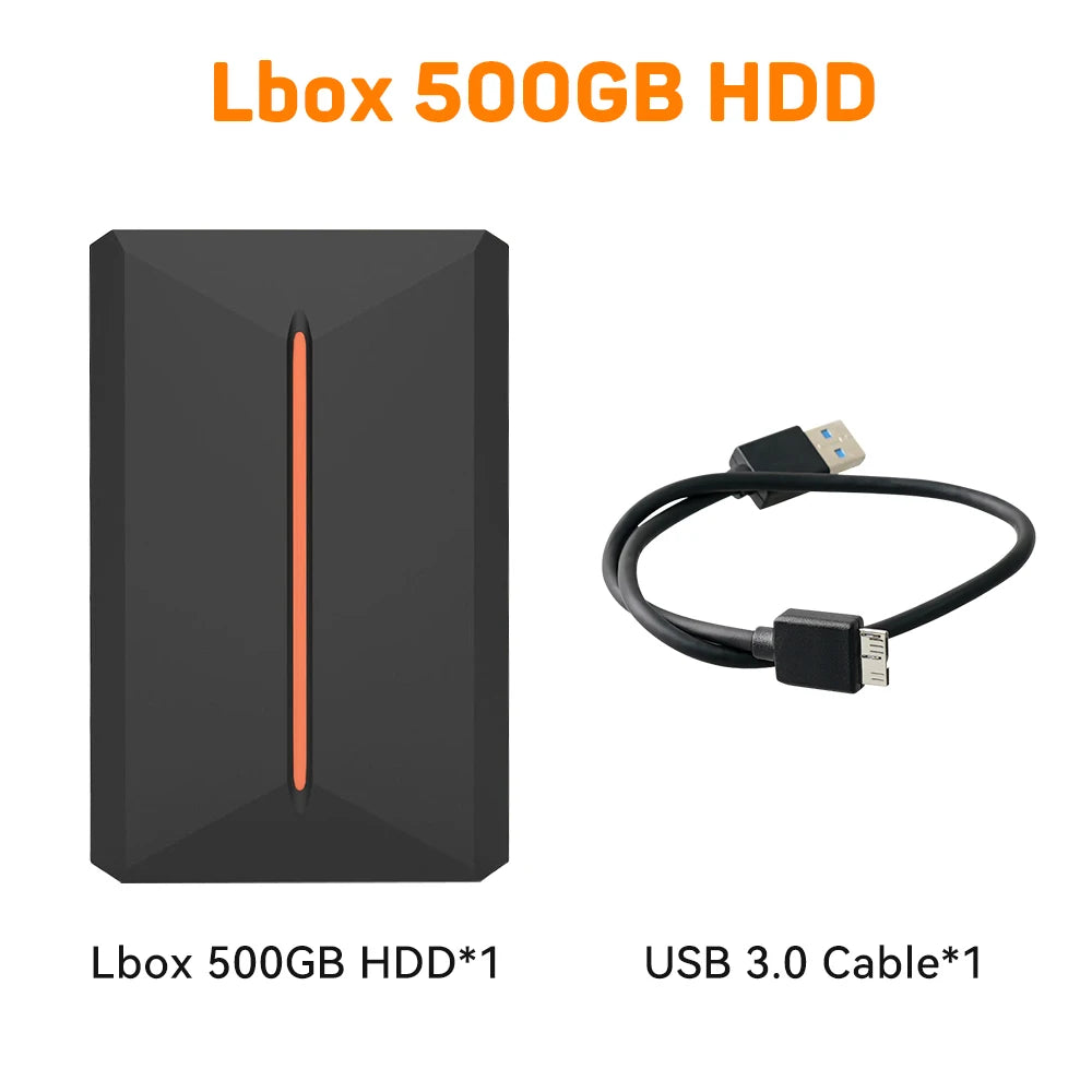 JMachen 500GB Game Hard Drive Launchbox Portable Gaming HDD with 3700+PC/3D Games for PS4/PS3/PS2/Wii/WiiU/Switch Game Console