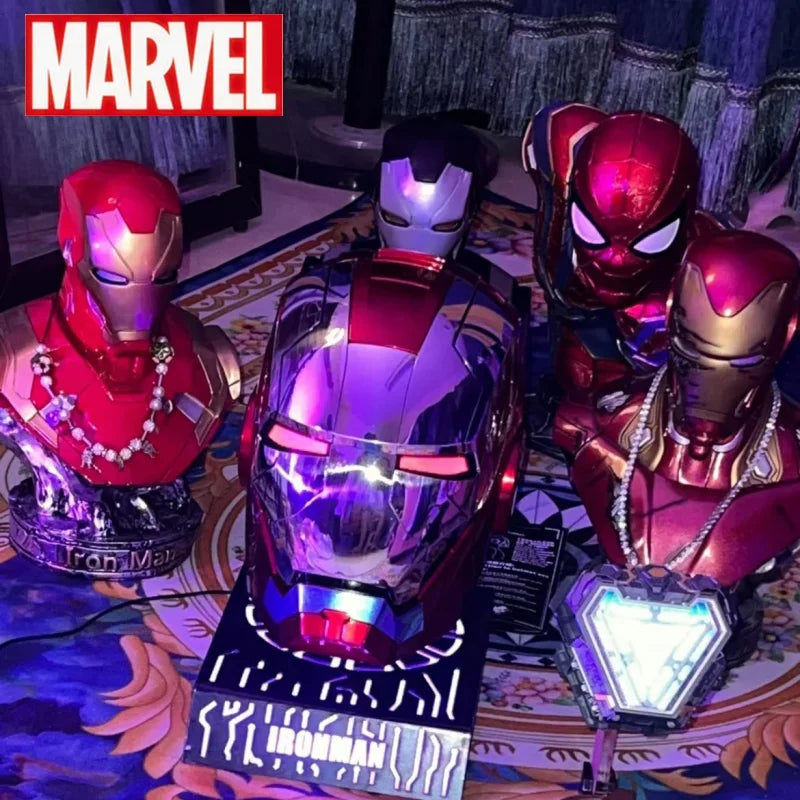 New Iron Man Mk5 Helmet Automatoc 1:1 Voice Control Avengers Mk7 Mk 5 Cosplay With Led Light Electronic Close Ironman Helmet Gif