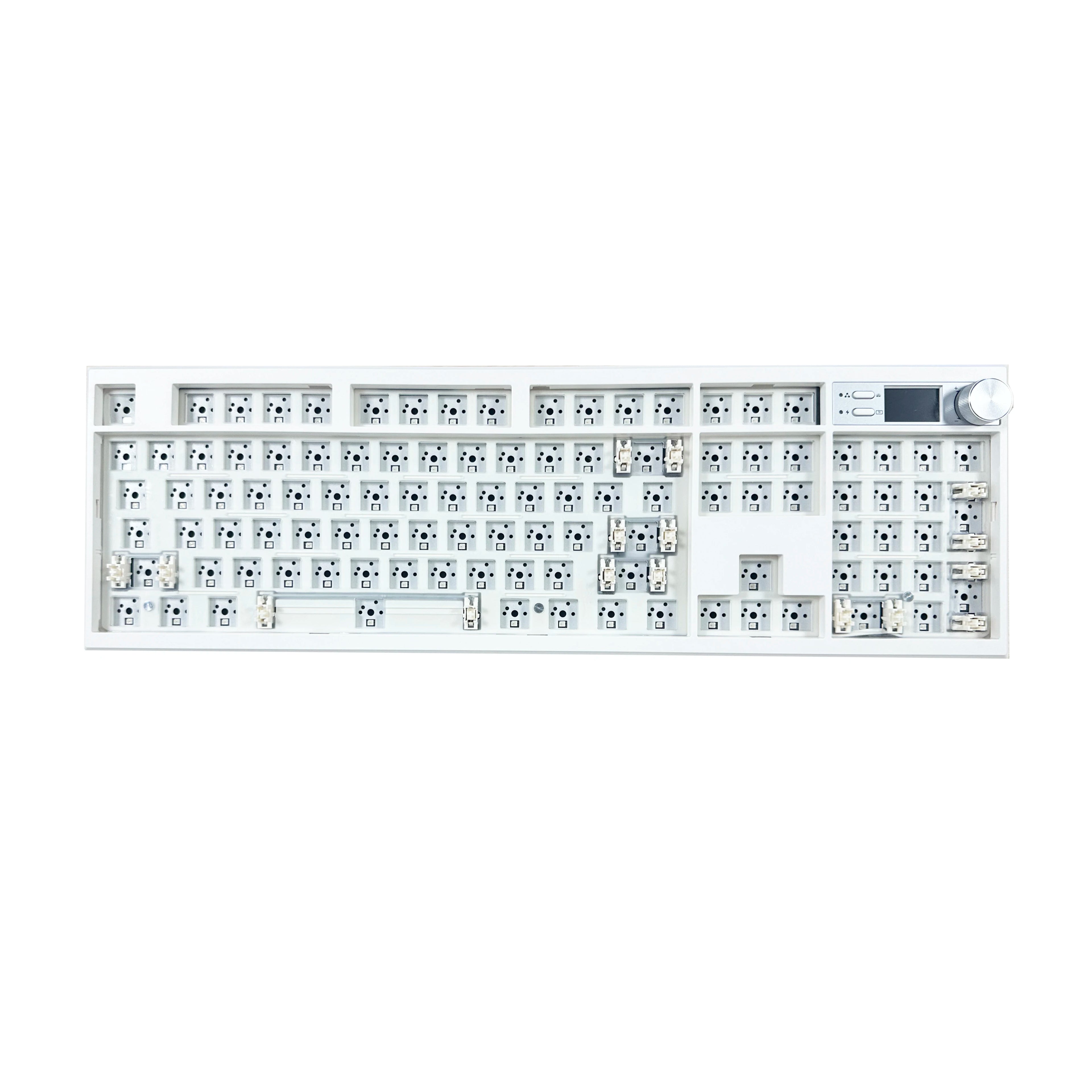 GMK104 Mechanical Keyboard Kit Three Mode Gaming Keyboard Hot Swap  Backlit Gasket Structure This VIA with display screen