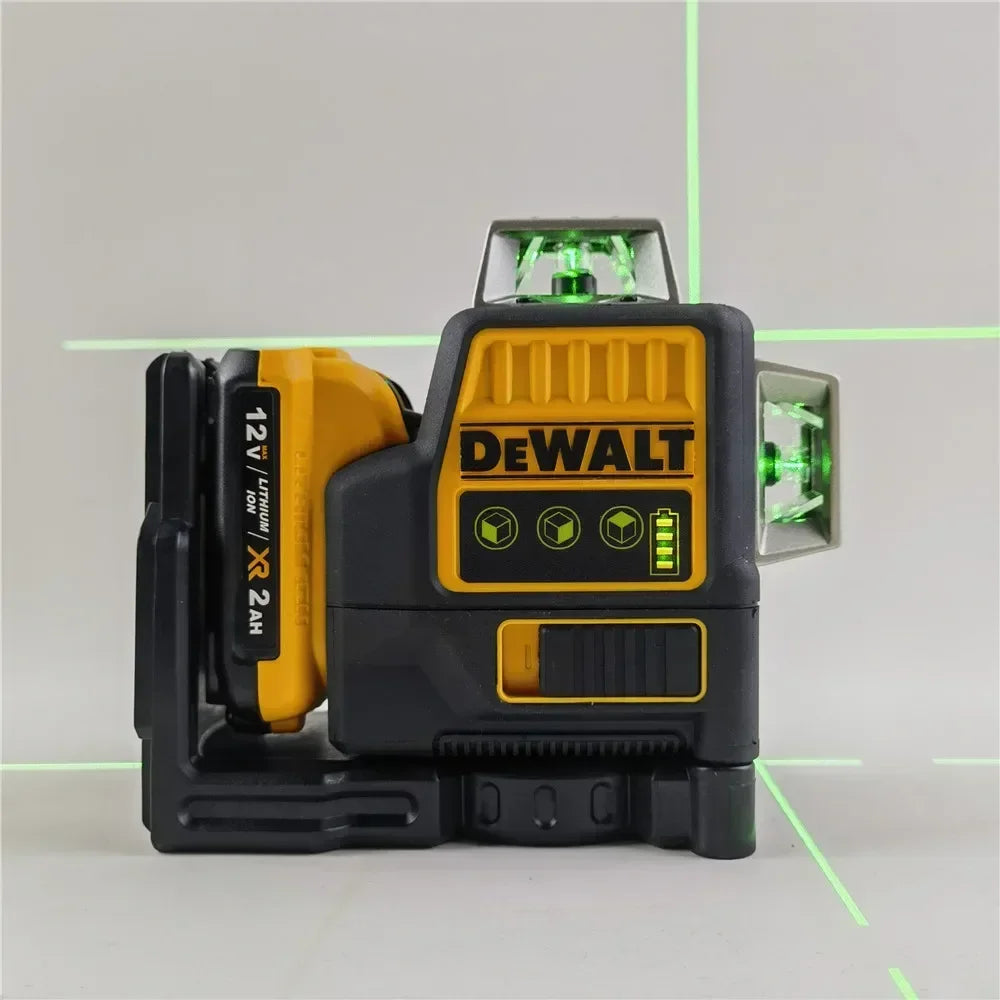 Dewalt DW089LG 3 Sides*360 Degree Vertical 12V Lithium Battery 12 Lines Laser Level Horizontal Green Light Level Meter Outdoor