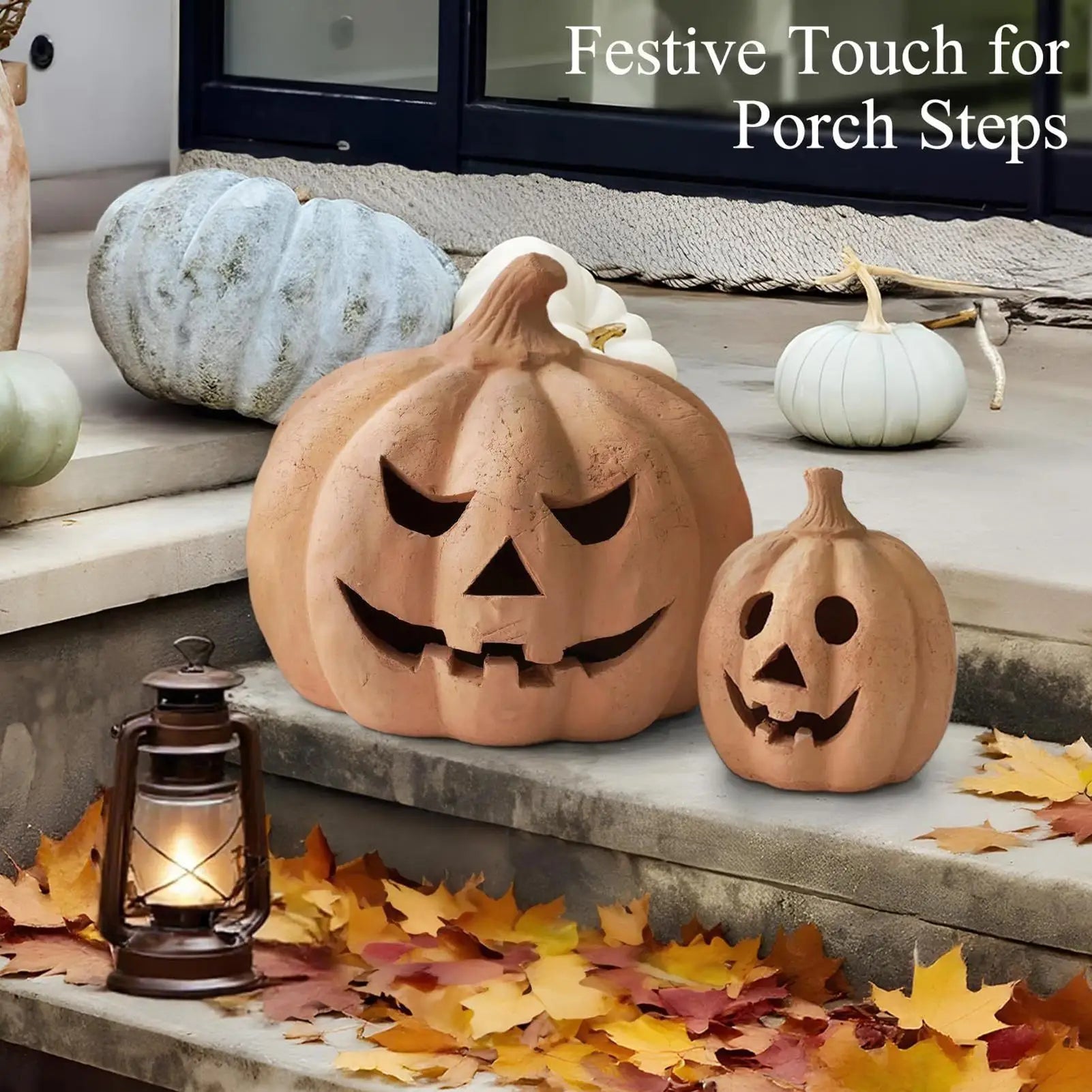 Pumpkin Lantern Halloween Jack O Lanterns Flameless Lighting Spooky Lamps For Outdoor Indoor Bedroom Decorating Garden Front