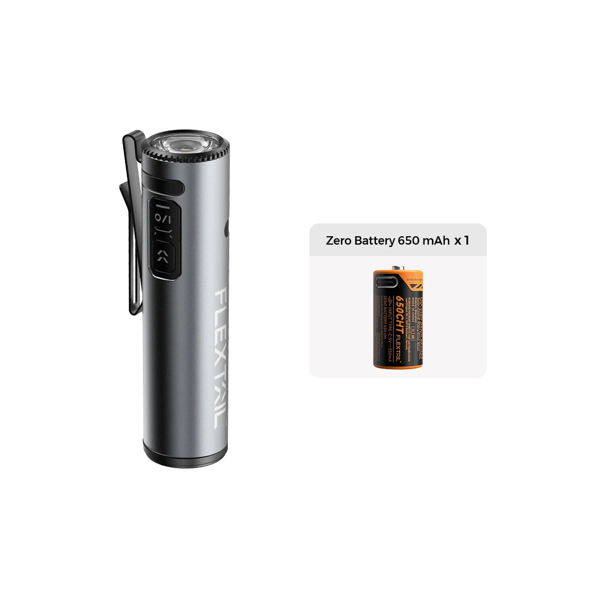 FLEXTAIL ZERO FLASHLIGHT - 47g 1200 Lumens EDC Flashlight, 7 Light Modes with Replaceable and Rechargeable Battery