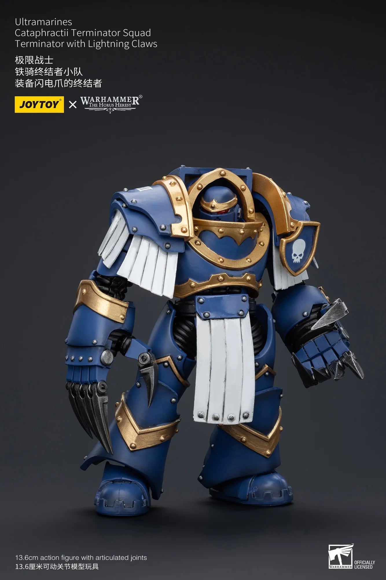 Joytoy Warhammer 1/18 Action Figures Ultramarines Cataphractii Terminator Squad Terminator with Lightning Claws Boy Gifts
