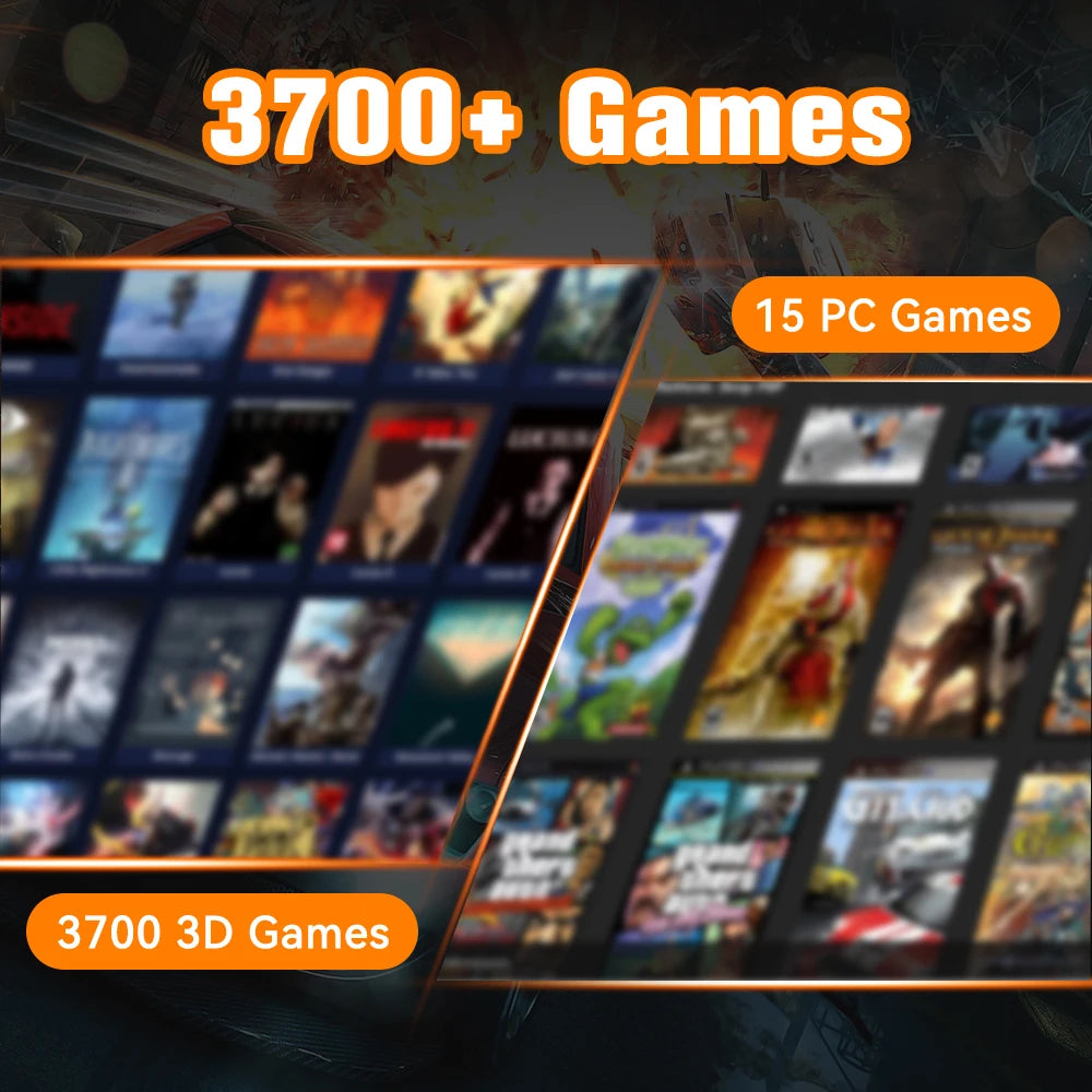 JMachen 500GB Game Hard Drive Launchbox Portable Gaming HDD with 3700+PC/3D Games for PS4/PS3/PS2/Wii/WiiU/Switch Game Console