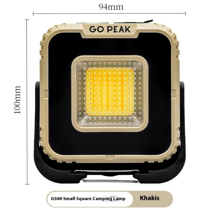 GOPEAK Upgrade G500 Small Square Lamp LED Flashlight Portable Searchlight Rechargeable Outdoor Emergency Camp Work Light