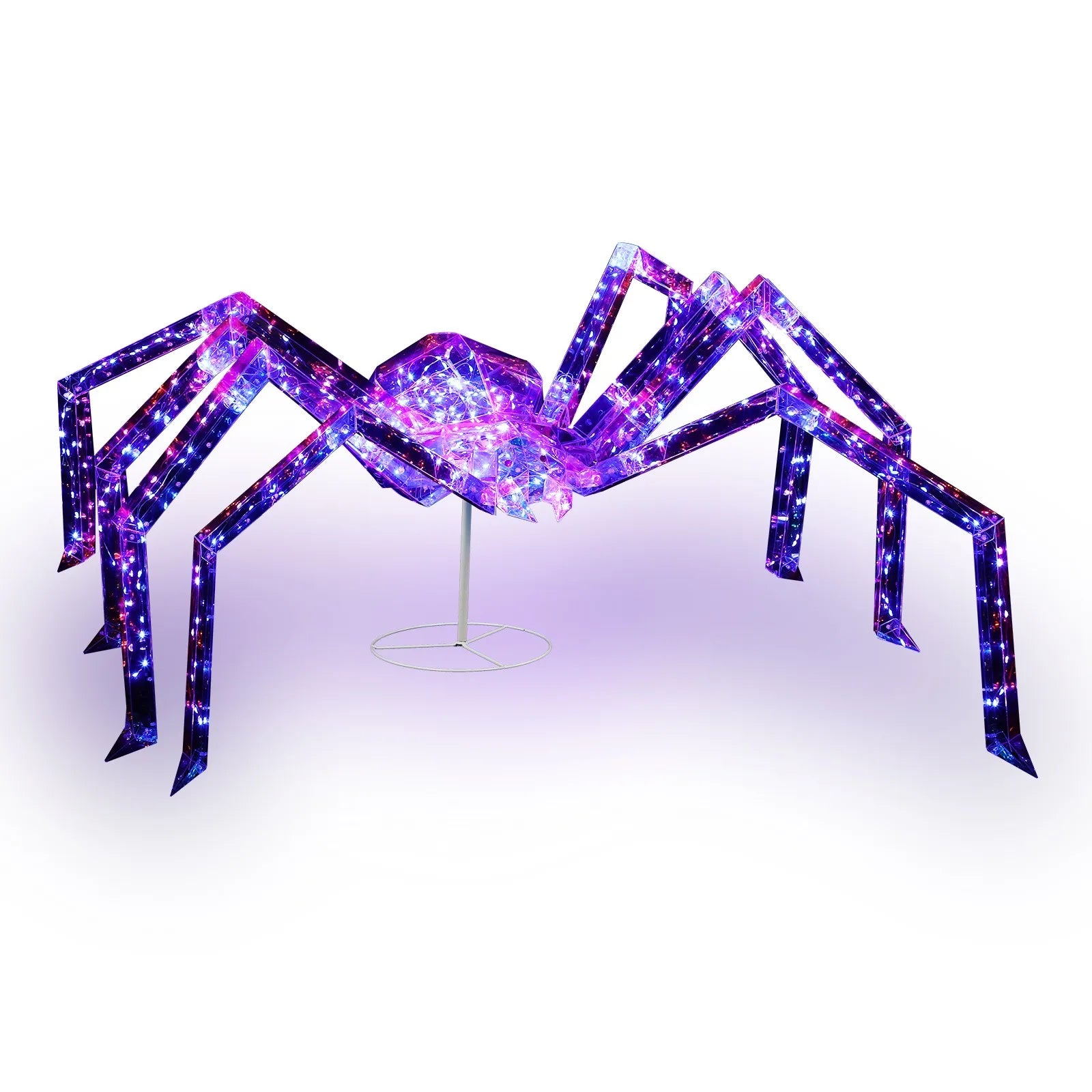 In/Outdoor 3 FT Halloween Light Up Iridescent Spider Holiday Party Decoration