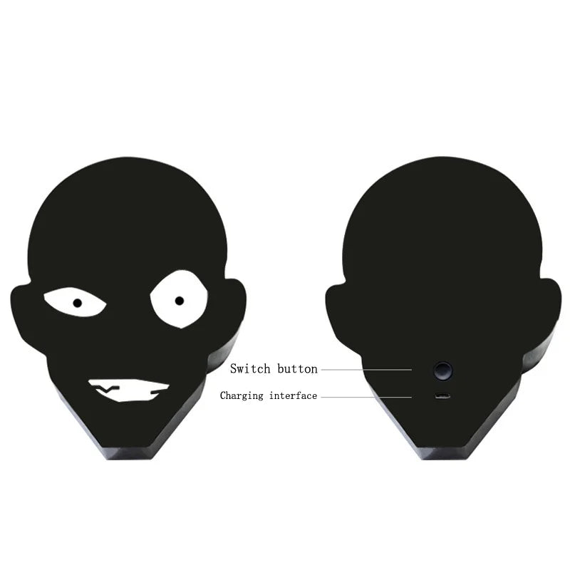 Popular Black Clothed Man Night Light Soft Light Eye Protection Funny Sand Sculpture Horror Bedhead Atmosphere Light Decoration