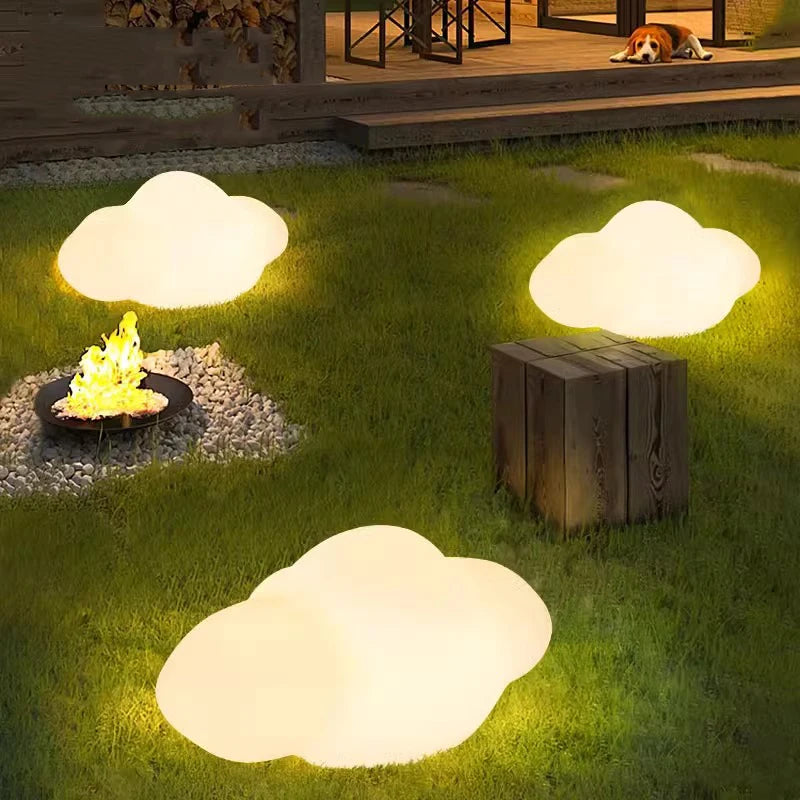 Luminous cloud lights, lawn solar LED outdoor lighting, non solar outdoor garden decoration, outdoor garden lights