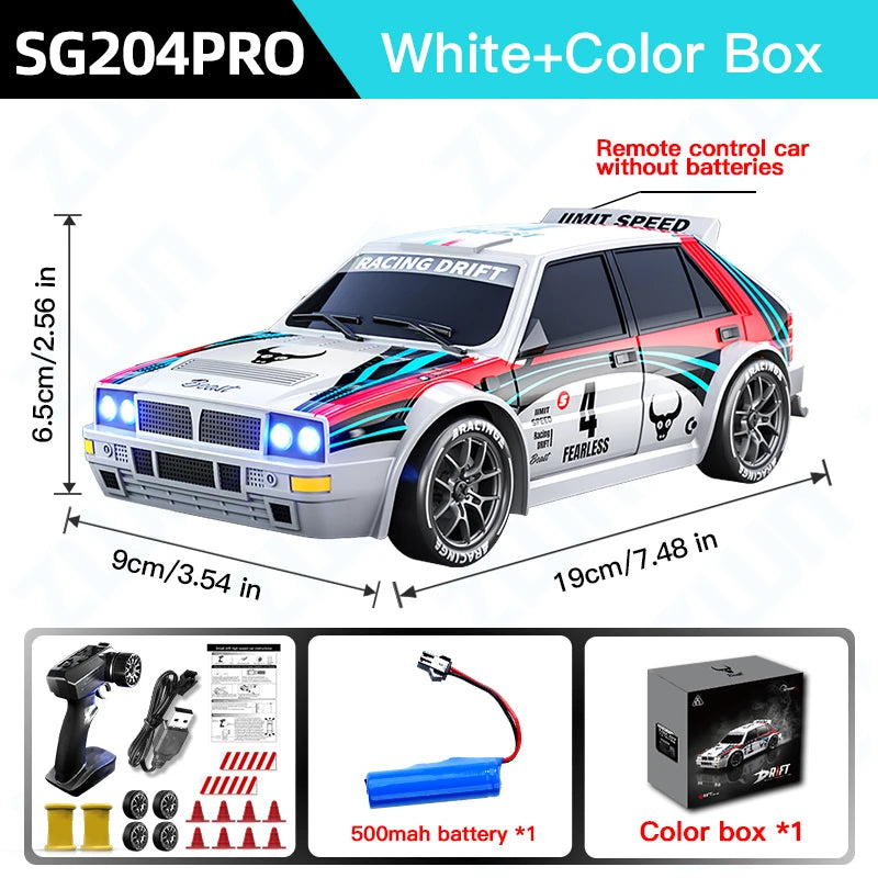 SG204 PRO 1/24 RC Car 2.4G High speed Drift 4WD Remote Control Car With Led Light Radio Controlled GTR Racing Model Boy Toy Gift