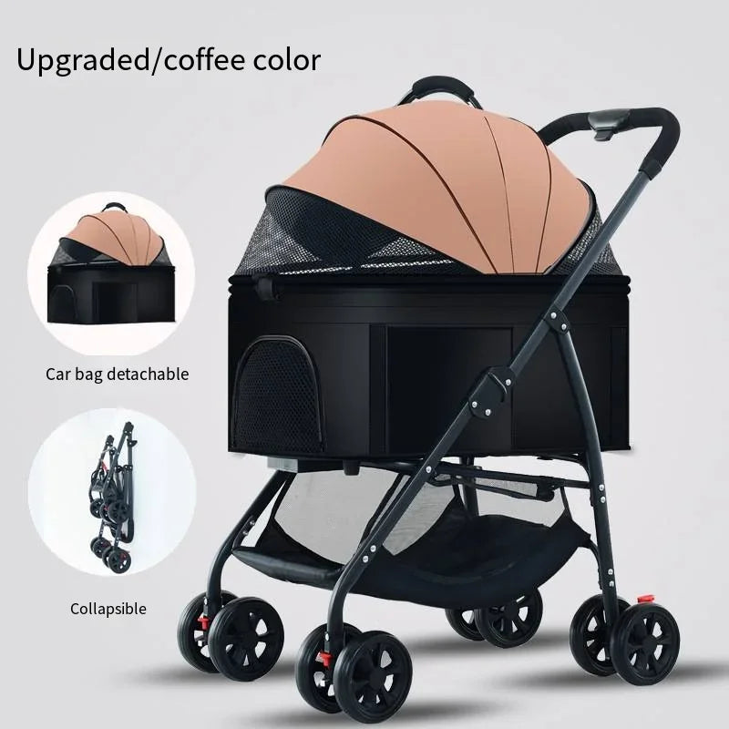 Pet Car Strollers Lightweight Foldable Specifically Designed for Walking Dogs Infants Medium-sized Small Dogs Cats Outdoor