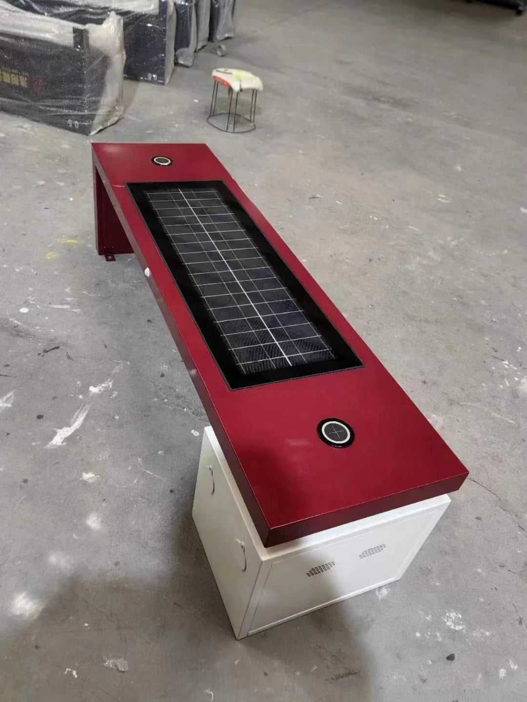 Smart Solar Bench Outdoor for Garden Park Led Lighting Solar Powered Smart Urban Seats Bench