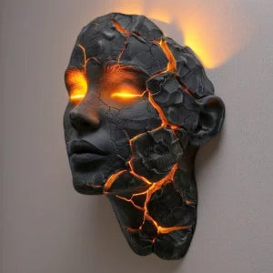 Creative Resin Wall Light Cracked Soul Design Decorative Lamp Artistic Wall Mounted Lighting Fixture For Home Bar Cafe