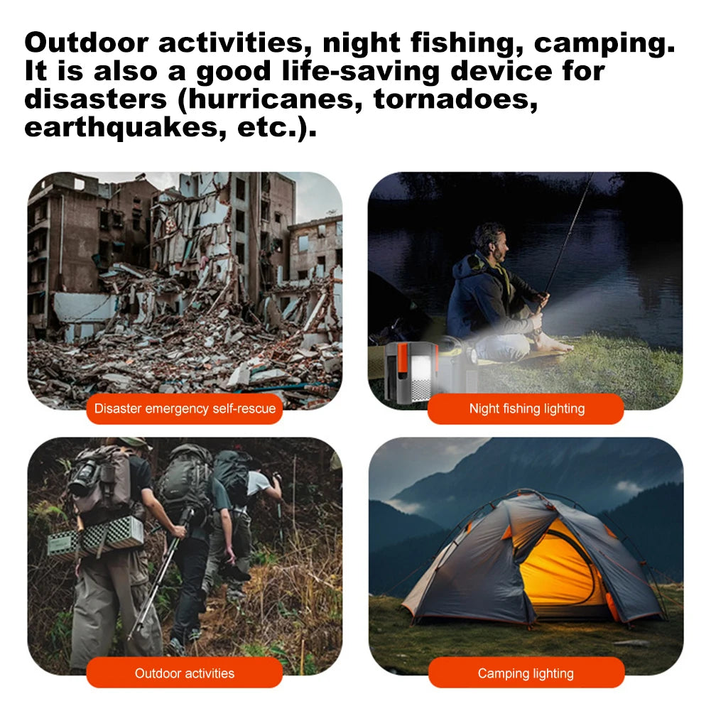 Salt Water Camping Lamp No Battery Required LED Saltwater Camping Light for Outdoor Survival Emergency Hurricane Hiking
