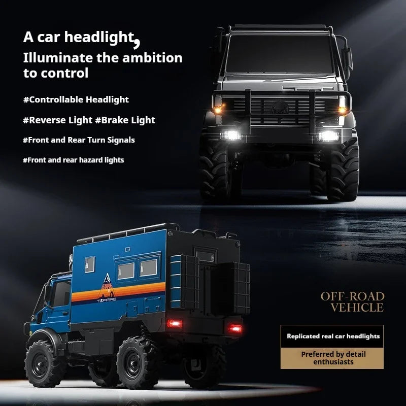 MN333 Unimog U4000 RC Car 1/18 4WD Light Metal Front Electric Remote Control Car Powerful Outdoor Climbing Off-road Vehicle Gift