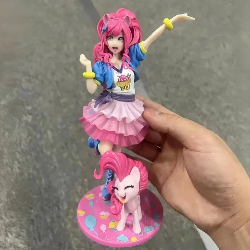 New My Little Poni Series Rainbow Anime Figure Cute Doll Applejack Toy Fluttershy Twi Light Sparkle Model Doll Toy Birthday Gift