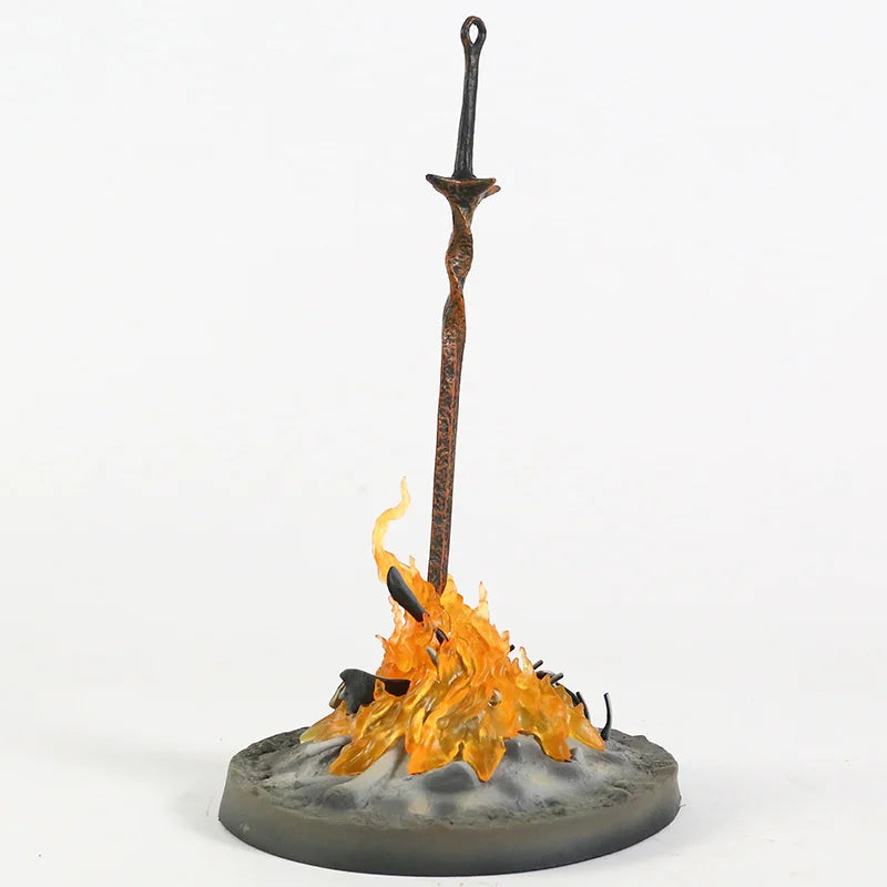23CM Dark Souls Action Figure Fire Glowing Sword LED ILLUMINATION Bonfire LIT Light-up Glow Sword Lighting With Control Toy