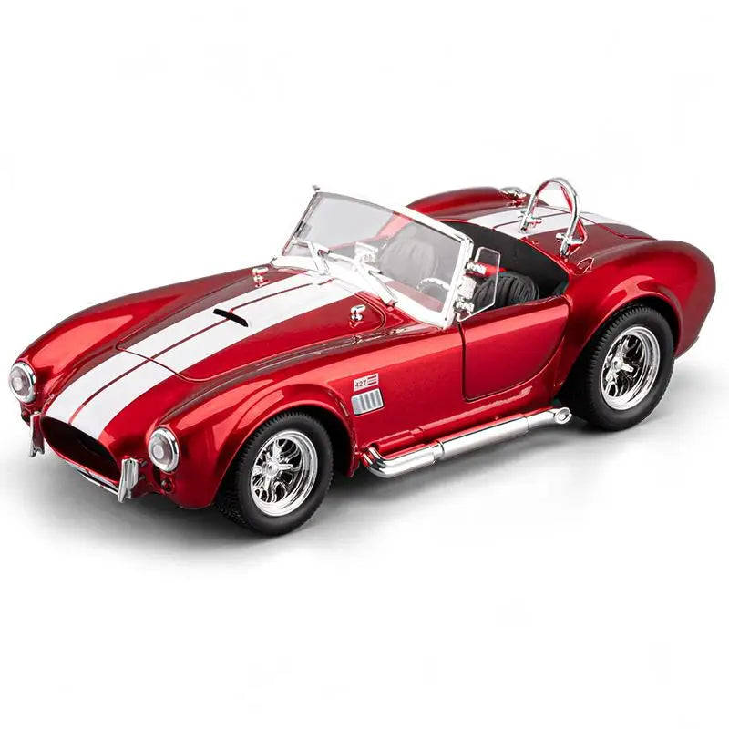 1:24 Ford Shelby Cobra 427 Roadster 1965 S/C Classic vintage car Alloy Metal Diecast Model Car Sound & Light Pull Back Child Toy