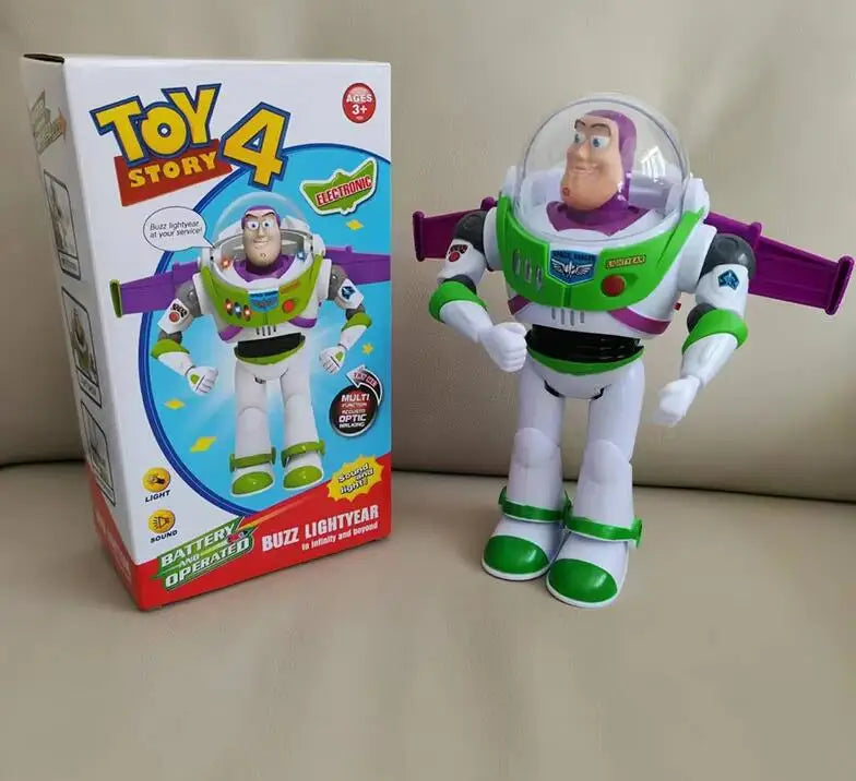 Toy Story Buzz Lightyear Model Toys Pixar Electric Walking Robot Doll Action Figure Toy Birthday Gift Toys Model For Children