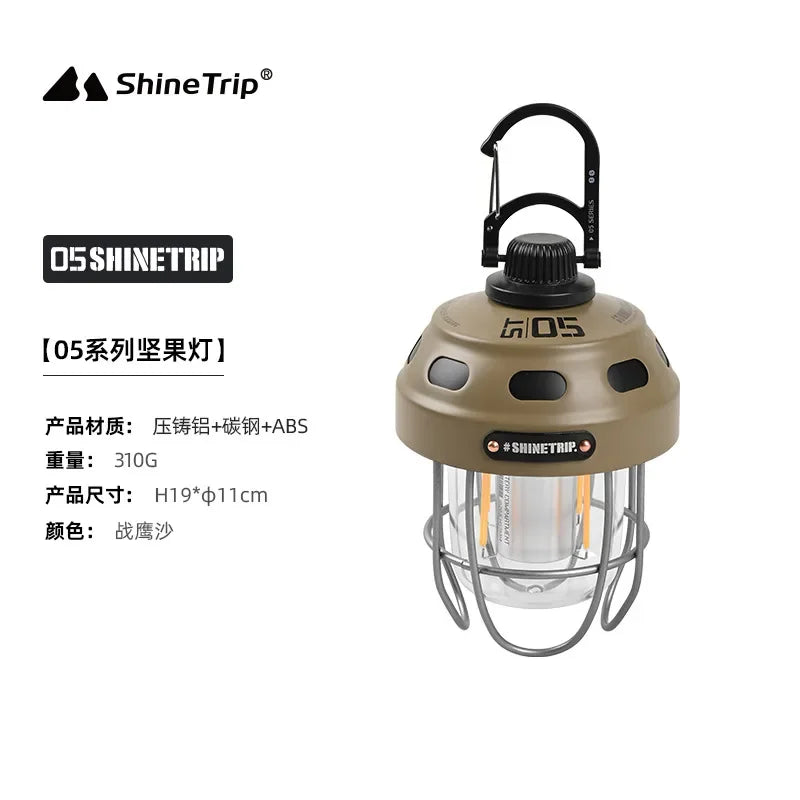 ShineTrip Outdoor Vintage Pendant Light Ultra Long Life Camping Ambient Light Portable Rechargeable Tent Lights Camp Lantern New