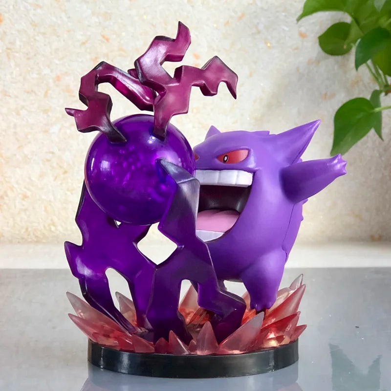 New Pokemon Evolution Mewtwo Figure Charizard Dragonite Blastoise Venusaur Gengar Led Light Anime Figurine Pvc Statue Model Gift