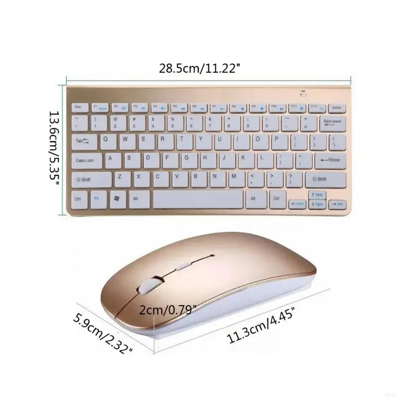 B0KF 2.4G- Wireless Keyboard and Mouse Set for Notebook Laptop Desktop PC Lightweight