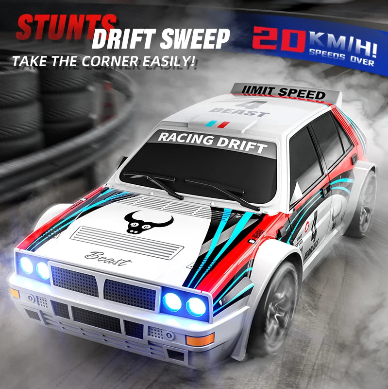 SG204 PRO 1/24 RC Car 2.4G High speed Drift 4WD Remote Control Car With Led Light Radio Controlled GTR Racing Model Boy Toy Gift