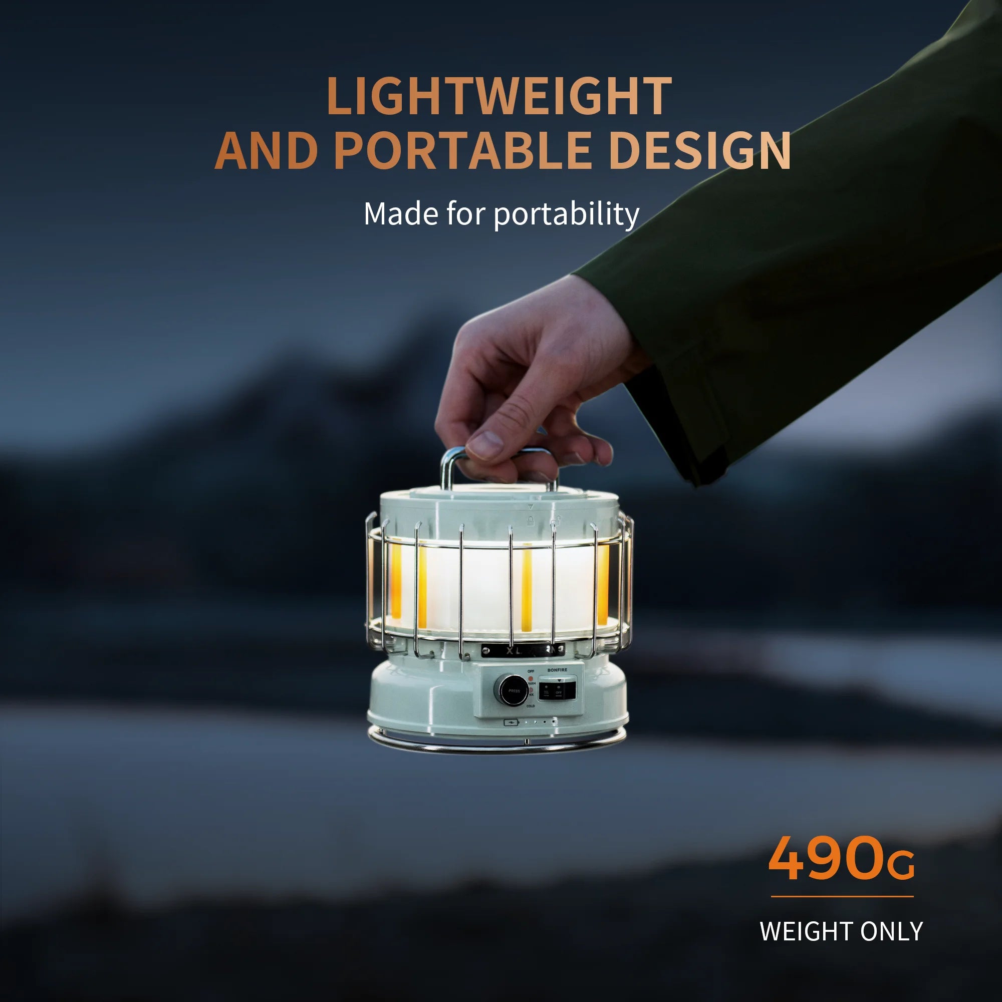 FLEXTAIL Rechargeable Camping Lantern with 9600mAh Battery, 3-in-1 Vintage Camping Light for Patio, Hiking, Camping, Bedroom