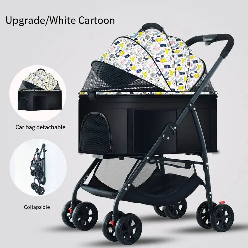 Pet Car Strollers Lightweight Foldable Specifically Designed for Walking Dogs Infants Medium-sized Small Dogs Cats Outdoor
