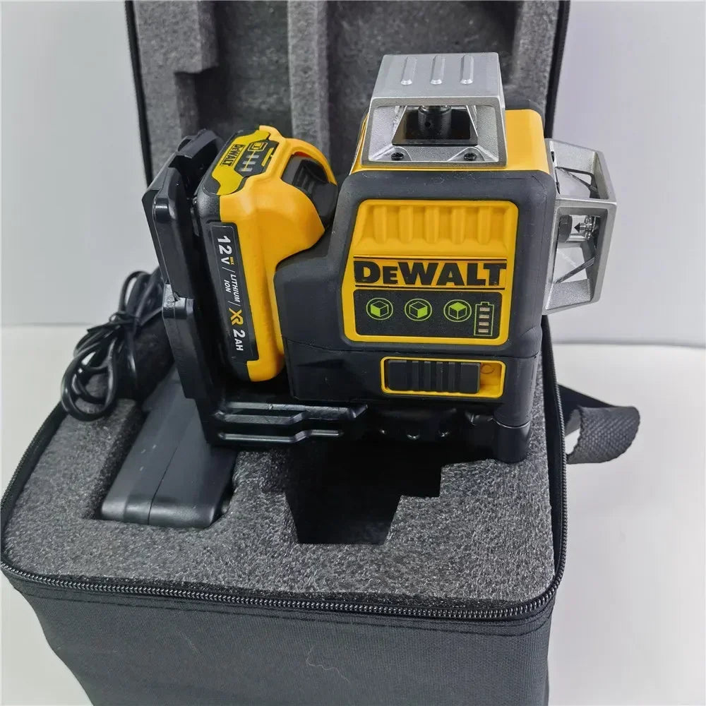 Dewalt DW089LG 3 Sides*360 Degree Vertical 12V Lithium Battery 12 Lines Laser Level Horizontal Green Light Level Meter Outdoor