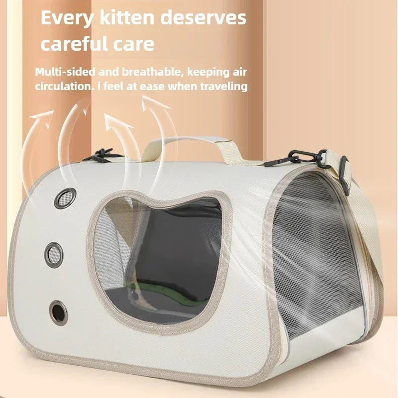 Premium Portable Foldable Breathable Pet Carrier Bag Lightweight for Small Dogs Cats Outdoor Cat Kitten Shoulder Carrying Bag