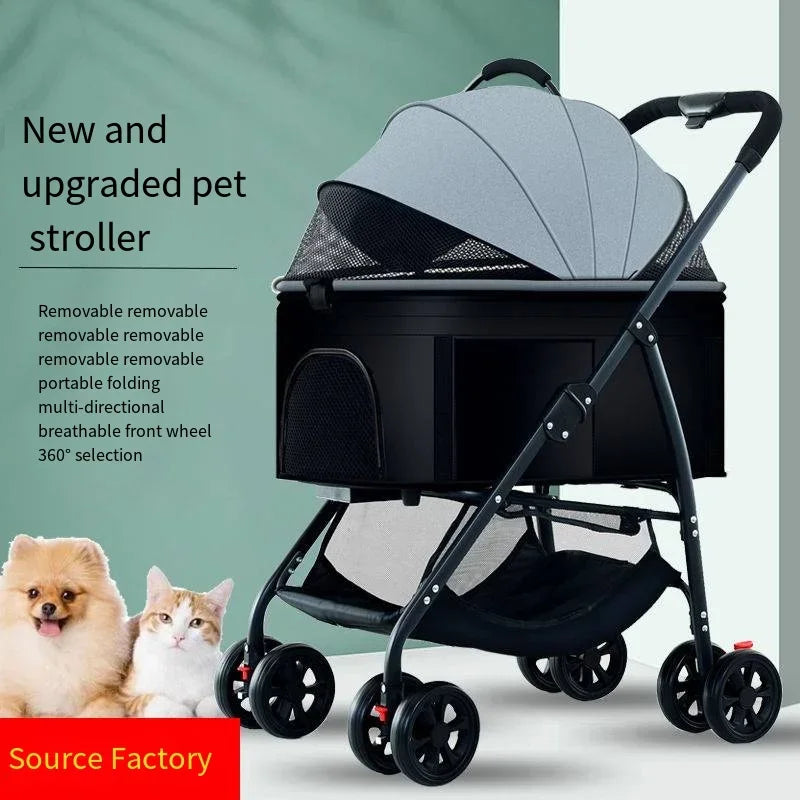 Pet Car Strollers Lightweight Foldable Specifically Designed for Walking Dogs Infants Medium-sized Small Dogs Cats Outdoor