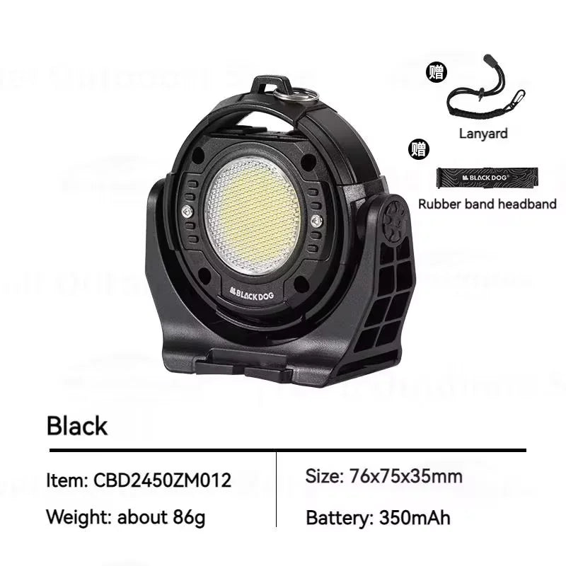 Naturehike Blackdog Camping Light Portable Type-C Rechargeable Mobile Phone Hanging Tent IPX3 Waterproof Life Emergency Light
