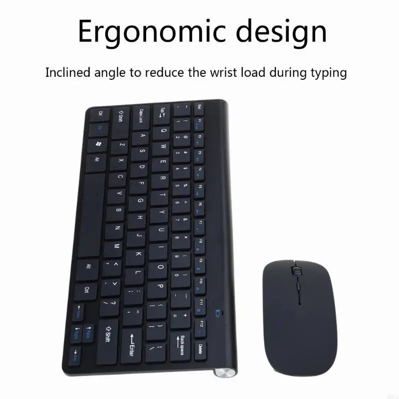 B0KF 2.4G- Wireless Keyboard and Mouse Set for Notebook Laptop Desktop PC Lightweight