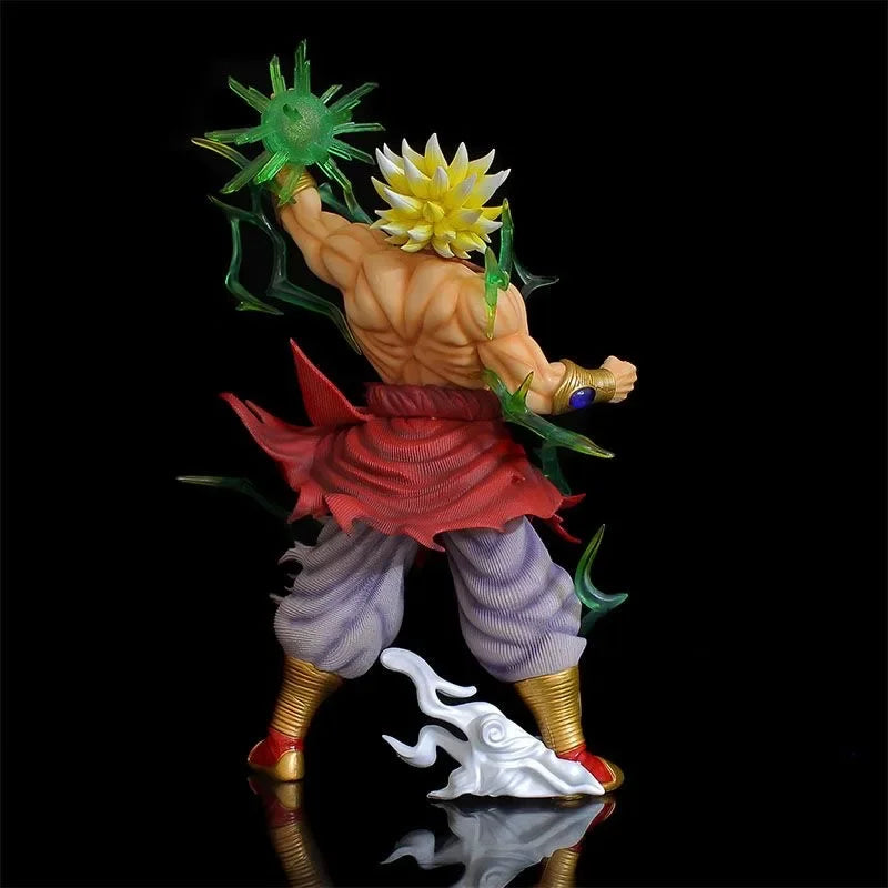 Anime Super Saiyan Broly Figure GK Dragon Ball Figurine 41cm BUG Broli Action Figure Lighted Model PVC Collection Desktop Toys
