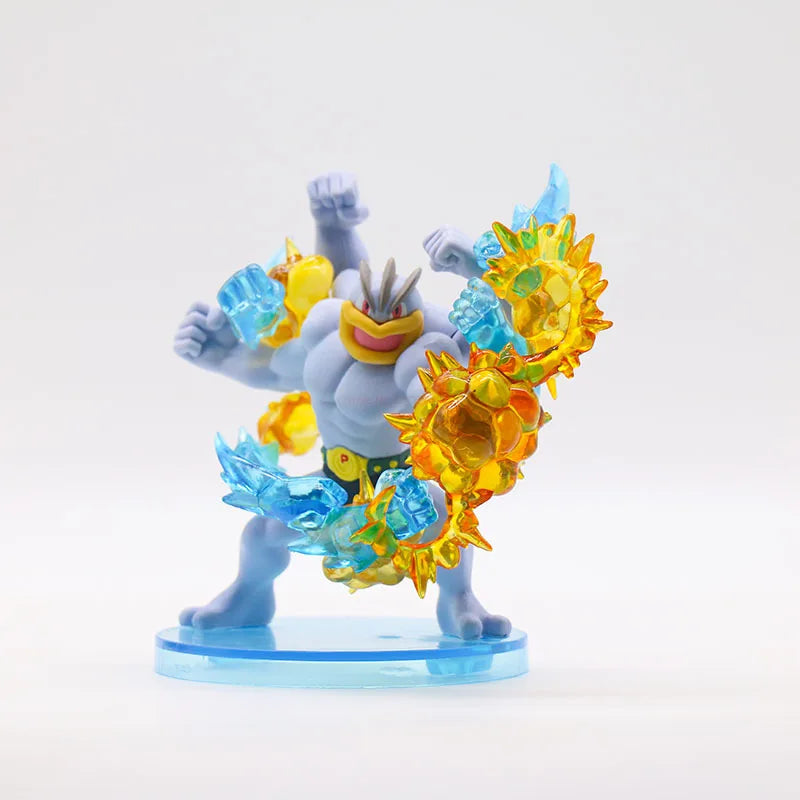 New Pokemon Evolution Mewtwo Figure Charizard Dragonite Blastoise Venusaur Gengar Led Light Anime Figurine Pvc Statue Model Gift