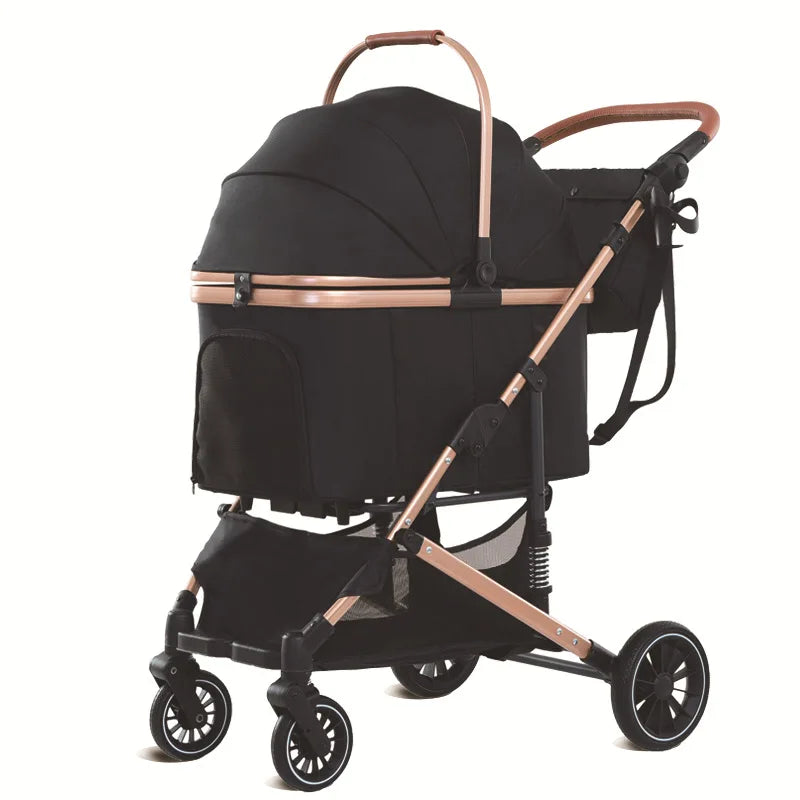 2025 New Pet Stroller Portable Pet Carrier Lightweight Foldable Dog and Cat Stroller Outdoor Travel Pet Stroller