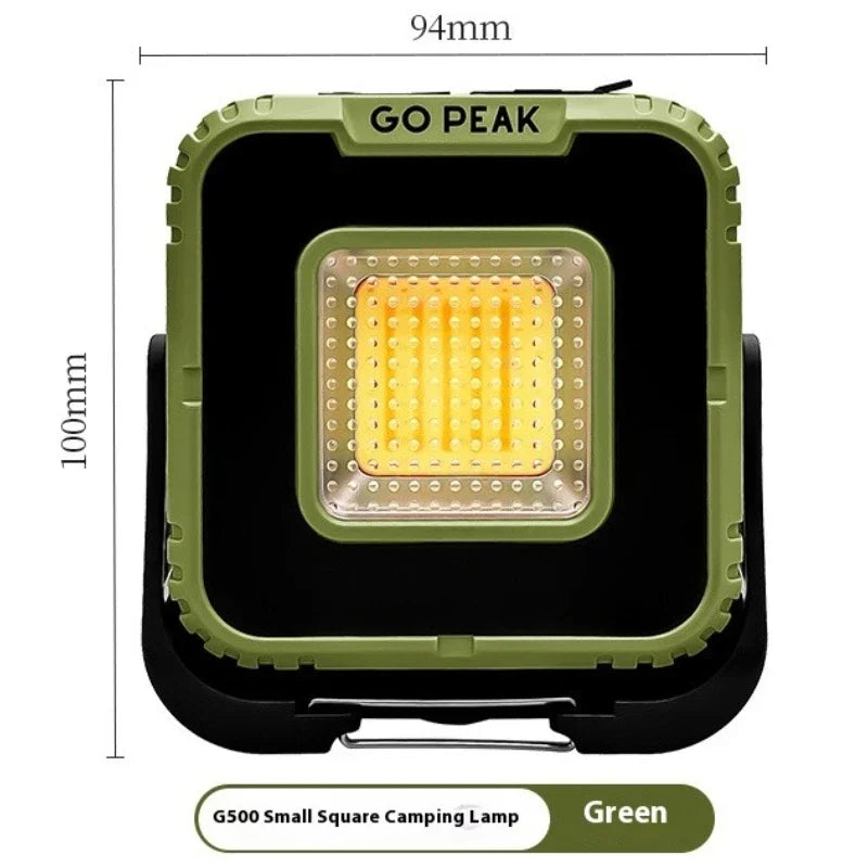 GOPEAK Upgrade G500 Small Square Lamp LED Flashlight Portable Searchlight Rechargeable Outdoor Emergency Camp Work Light