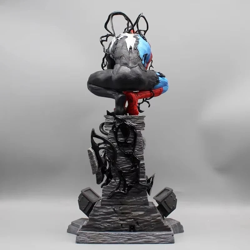 Spiderman Venom Symbiote Anime Figure Spider Man Venom Figurine With Light Pvc Desk Decor Statue Model Doll Collection Toy Gifts