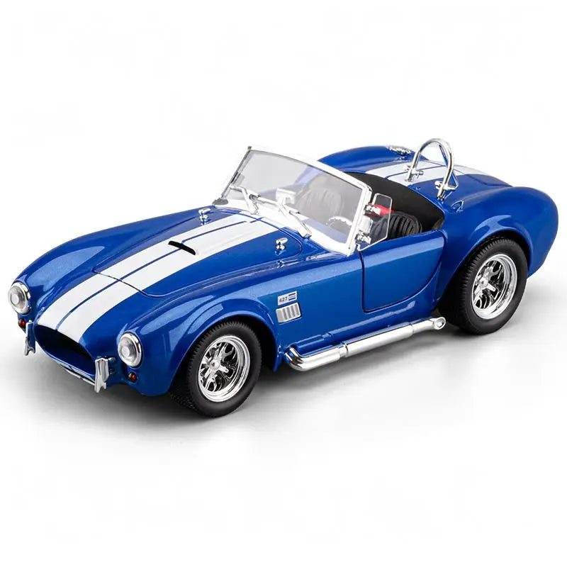 1:24 Ford Shelby Cobra 427 Roadster 1965 S/C Classic vintage car Alloy Metal Diecast Model Car Sound & Light Pull Back Child Toy