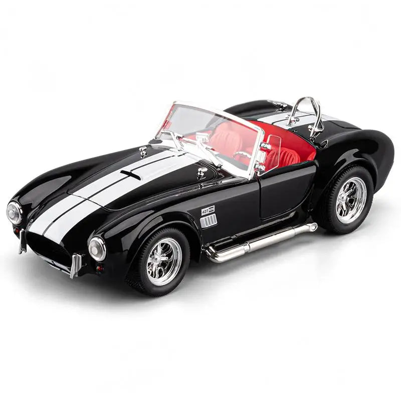 1:24 Ford Shelby Cobra 427 Roadster 1965 S/C Classic vintage car Alloy Metal Diecast Model Car Sound & Light Pull Back Child Toy