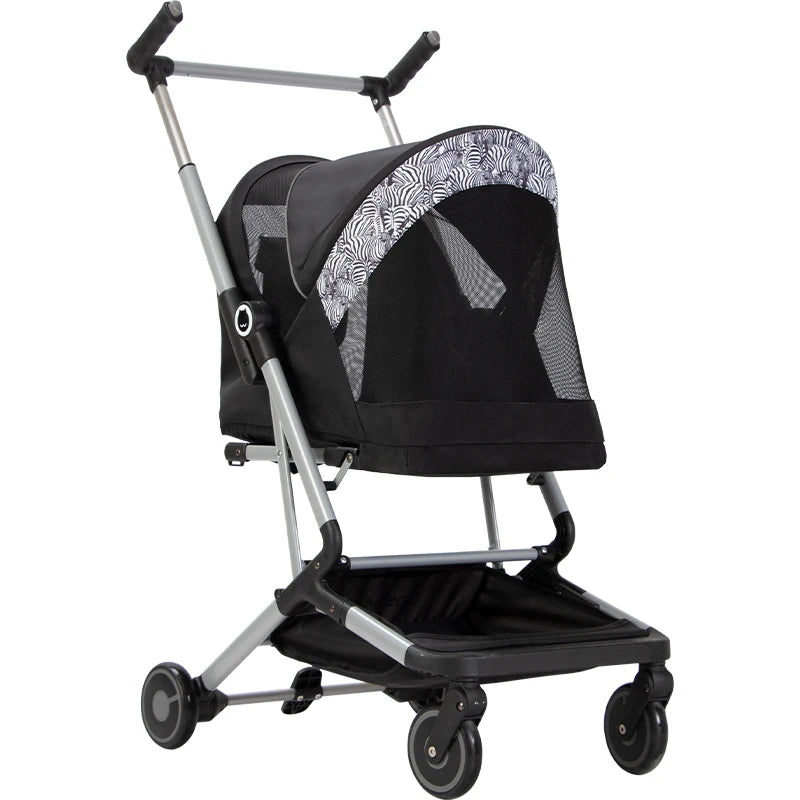 Portable pet stroller Ultra-light and easy to fold Large capacity pet stroller can accommodate two cats at the same time