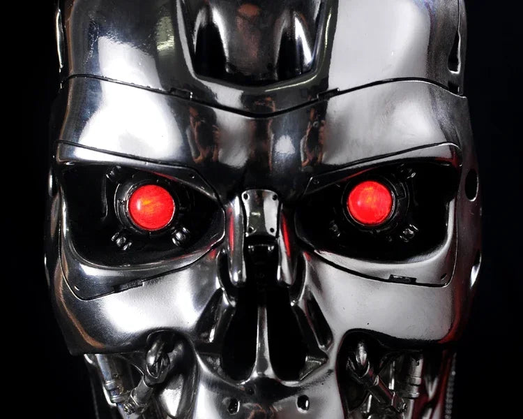 1/1 Scale Replica Resin Terminator T800 Skull Endoskeleton Lift-Size Bust Figure light LED EYE T-800 T2 statue model Home decor