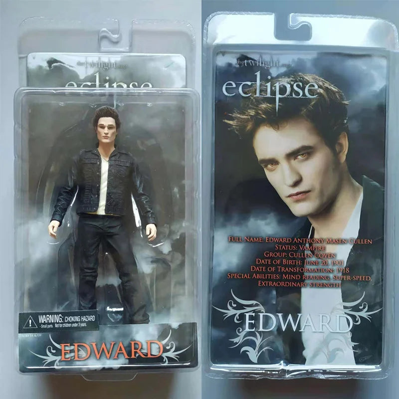 NECA Twilight Eclipse Edward Figure Classic Movie Jacob Twilight Saga-Eclipse Vampire Victoria Action Figure Model Toy 7"