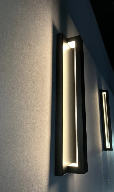 Hunt clear Glass 36 Inch Black 4 Light Outdoor Lantern Wall Light Garden Wall Sconce Waterproof