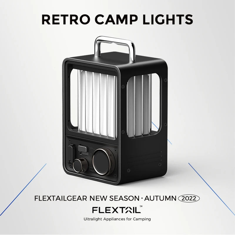 FLEXTAIL Retro Outdoor Camping Lamp Portable Villa Lantern Rechargeable Vintage Photo Props Outdoor Camping Lights