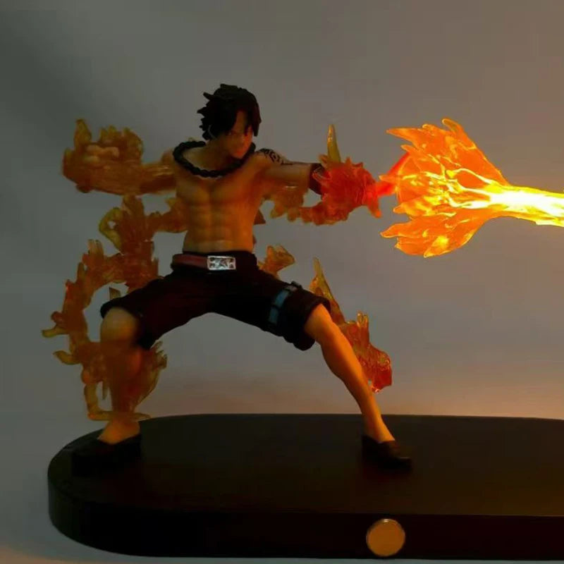 New Sell Well One Piece Fire Fist Ace And Luffy Handmade Night Light Desk Lamp Surrounding Handmade Model Ornament